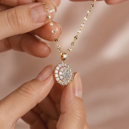 Girlday Diamond Pendant Necklace for Women